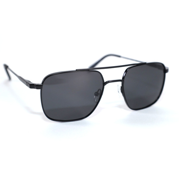 Quay Australia BODYGUARD Polarized Square Aviator Sunglasses - Black/Black - NWT